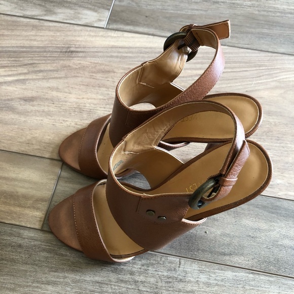 Nine West Shoes - Nine West Leather High Heel Sandals Size 6